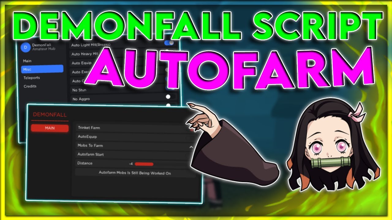 1 HACK!] Roblox Demonfall Script GUI : Auto Farm, Trinket Farm