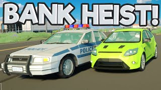 Bank Heist Leads to Massive Police Chase! (Motor Town)