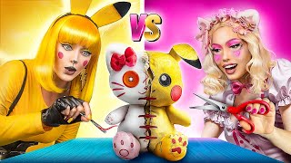 Erstaunliches MakeOver Zu Reicher Hello Kitty Für Arme Mädchen! Hello Kitty vs Pikachu!