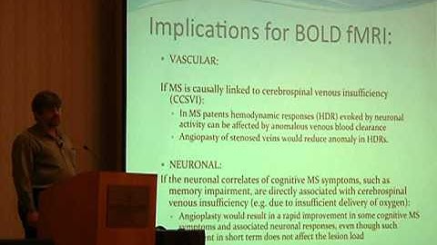 Dr. Buracas talks about fMRI study results Part 1 - Hubbard Foundation 2011 CCSVI Conference