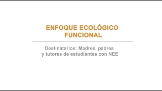 Enfoque Ecológico Funcional - YouTube