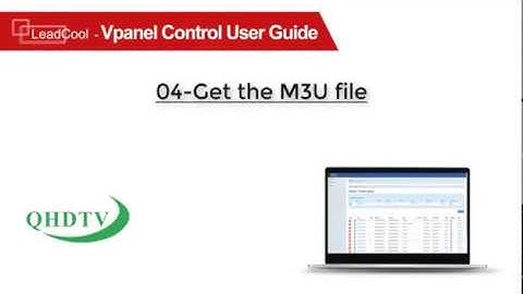 #Qhdtv Resellers Panel - Get the M3U file