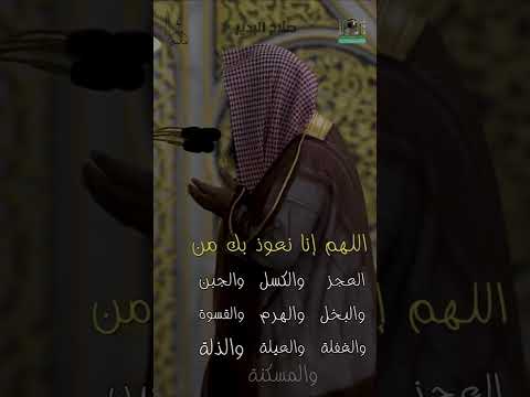 دعاء اللهم إني أعوذ بك من العجز والكسل الشيخ صلاح البدير 
