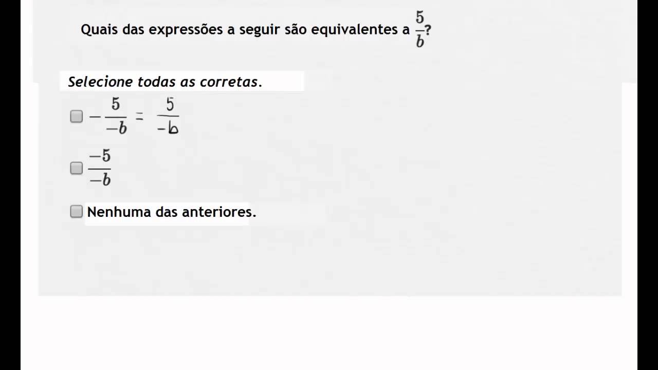 Números Fracionários: Frações negativas