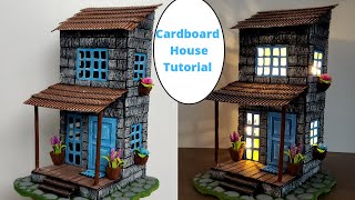 Cardboard House, Best out of waste,Cardboard craft/Wall decoration/ CreativeCat/Art and craft