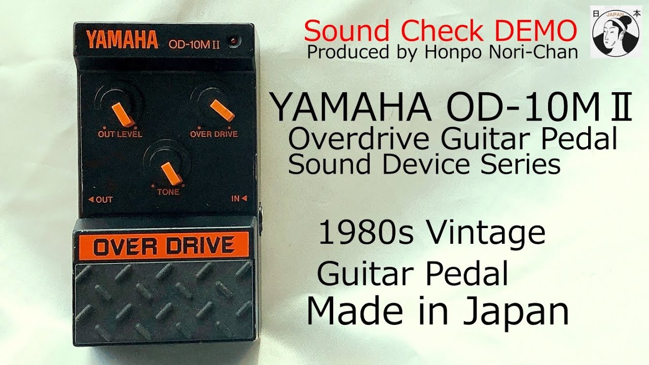 Yamaha OD-10MⅡ Overdrive W/Box 1980s Vintage Guitar Pedal Made in Japan