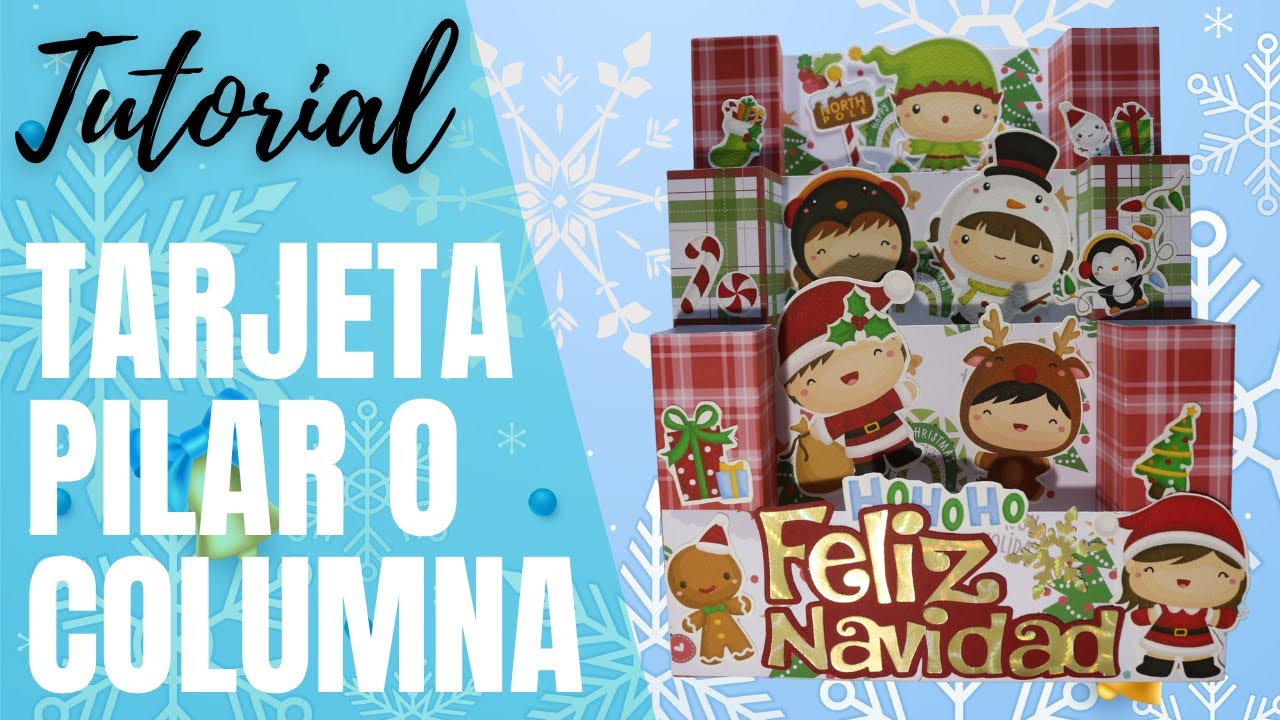 TARJETA PILAR O COLUMNA  TUTORIAL DE SCRAPBOOK
