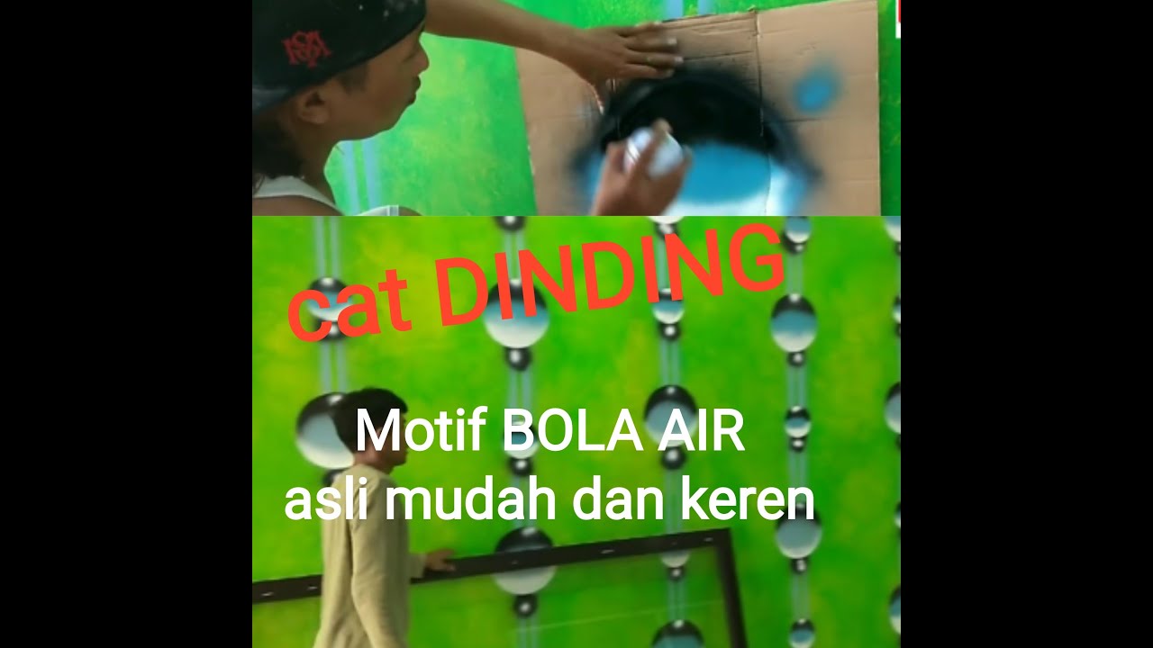 Cara cat  MOTIF  BOLA AIR  keren YouTube