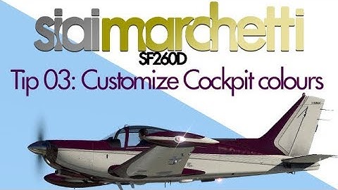 XPlane11 Siai Marchetti SF260D - Tip03 - Customize Cockpit colours