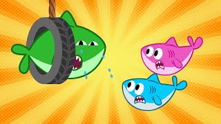 Baby Shark and Friends stuck in net | Baby Shark Cartoon