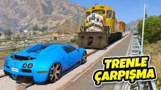 Bugatti Ailesi Arabalar Trenle Çarpışıyor - Gta 5