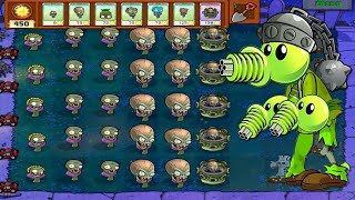 Plants vs Zombies Mod 999 Zombotany Threepeater vs All ZomPlants