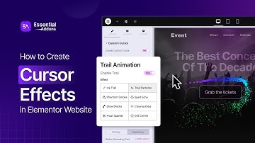 How to Give Cursor Effects on Elementor WordPress Website?