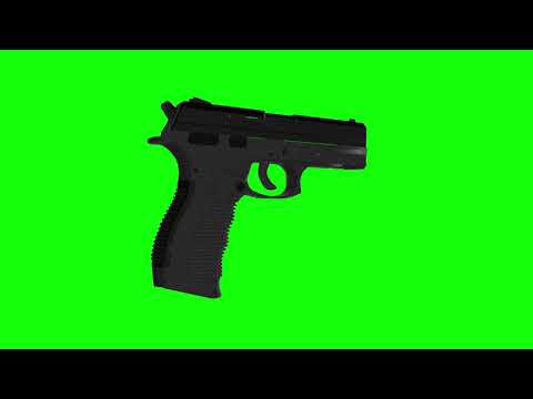 animation-gun.-video-weapon-on-a-green-chroma-key-background.-pictures-for-video-on-green-background