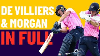 Eoin Morgan and AB de Villiers Partnership IN FULL | Batting Fireworks | Middlesex v Surrey