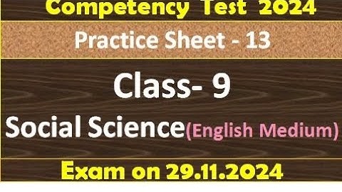 pseb competency based paper class 9th social science worksheet 13 test 2024 solved english medium