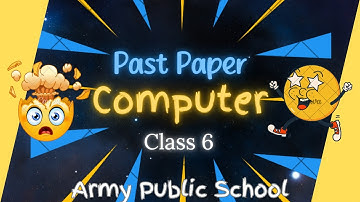 APS Computer Past Paper for Class 6 Champs! Excel in Your Exams!