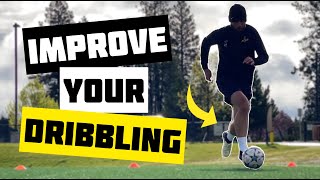 5 ESSENTIAL Dribbling Drills for Football | Soccer / Football Individual Dribbling Training