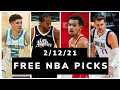 Free NBA Picks Today (Fri Feb 12, 2021) NBA Betting Picks ...
