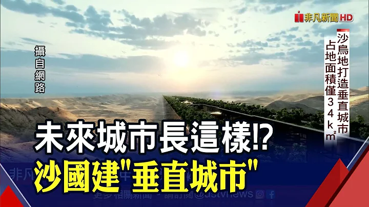 沙烏地阿拉伯將築2道170公里長"鏡面高牆" The Line新城市垂直分層"淨零碳排"｜非凡財經新聞｜20220810 - 天天要聞