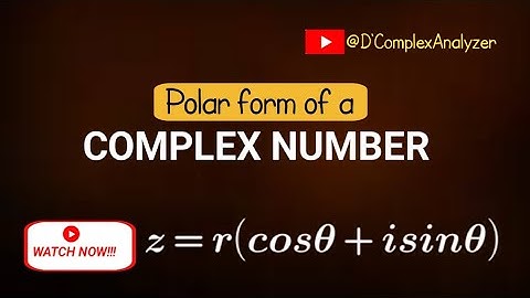 Polar Form of a Complex Number | MTH101 | #complexnumbers #polarform