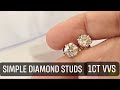 Simple diamond studs of 1ct VVS quality