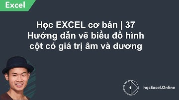 Học EXCEL cơ bản | 37 Hướng dẫn vẽ biểu đồ hình cột có giá trị âm và dương