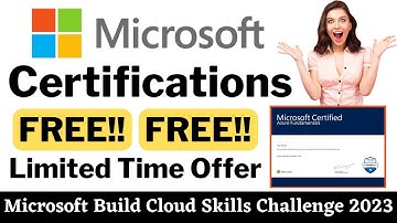 Microsoft Certifications are now FREE!! 🆓 Microsoft Build Cloud Skills Challenge 2023