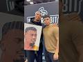 I never thought I’d give him this painting 3 years later 🎨 #larrywheels #painting #art #fyp #gym