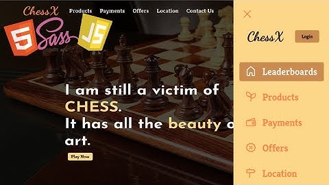Responsive Sidebar Burger Menu using HTML, SASS, JAVASCRIPT Only