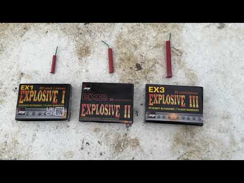 EXPLOSIVE I, II, III od Jorge. Porównanie popularnych petard z serii mały ale wariat.