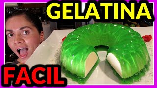 GELATINA FACIL con QUESO CREMA 🌏 gelatina RELLENA