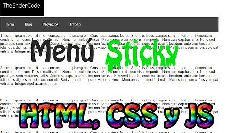 Como Crear Un Menú Pegajoso Menu Sticky | HTML, CSS y JS | TheEnderCode