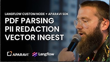 Langflow Custom Node with Aparavi SDK: Advanced PDF Parsing PII Redaction Vector DB Ingest