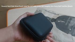 Sounce Hard Disk Drive Pouch case for 2.5" HDD Cover WD Seagate Slim Sony Dell Toshiba (Black) screenshot 2