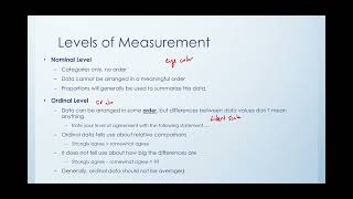 Elementary Statistics Chapter 1 Levels of Measurement