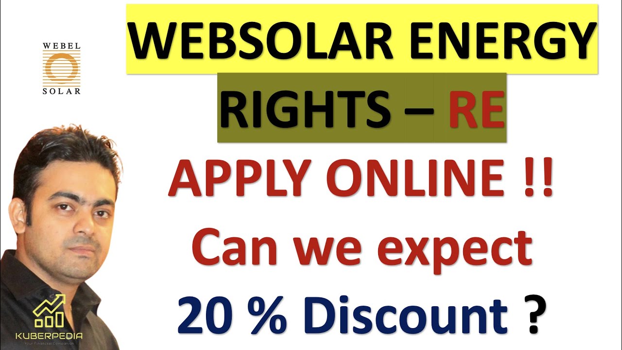 WEBSOLAR ENERYGY RIGHTS ISSUE || WEBSOL RE SHARES || HOW TO APPLY || DETAILED STEPS ||