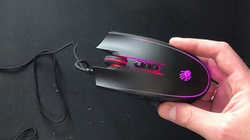 Распаковка A4tech Bloody Q81 Neon XGlide Curve Black