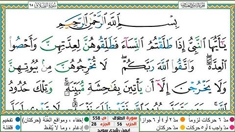 سورة الطلاق الشيخ أيمن سويد Surat Al-Talaq, Sheikh Ayman Sweden