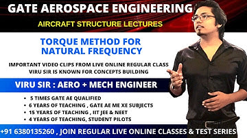 natural frequency using torque method | Aerospace Engineering GATE lectures  | mechanical vibration