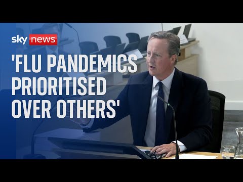 Covid inquiry: 'flu pandemics prioritised over others'- former prime minister david cameron