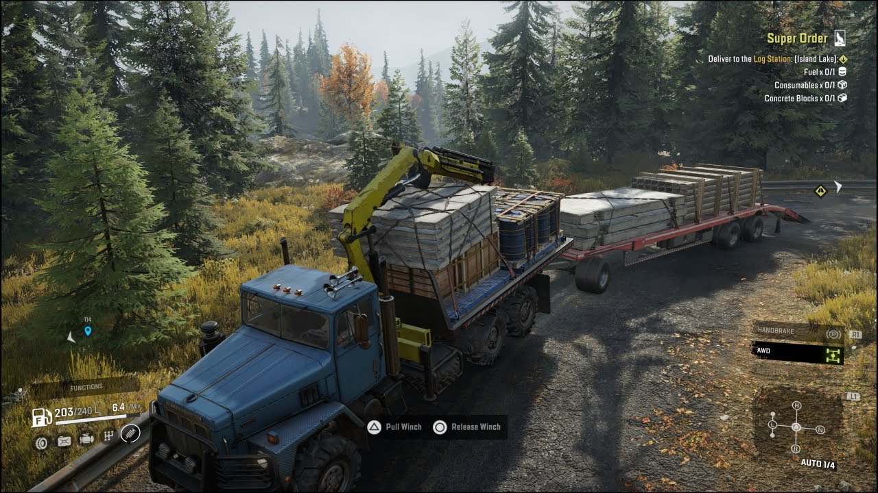 Super Order Log Station delivery through different terrain.