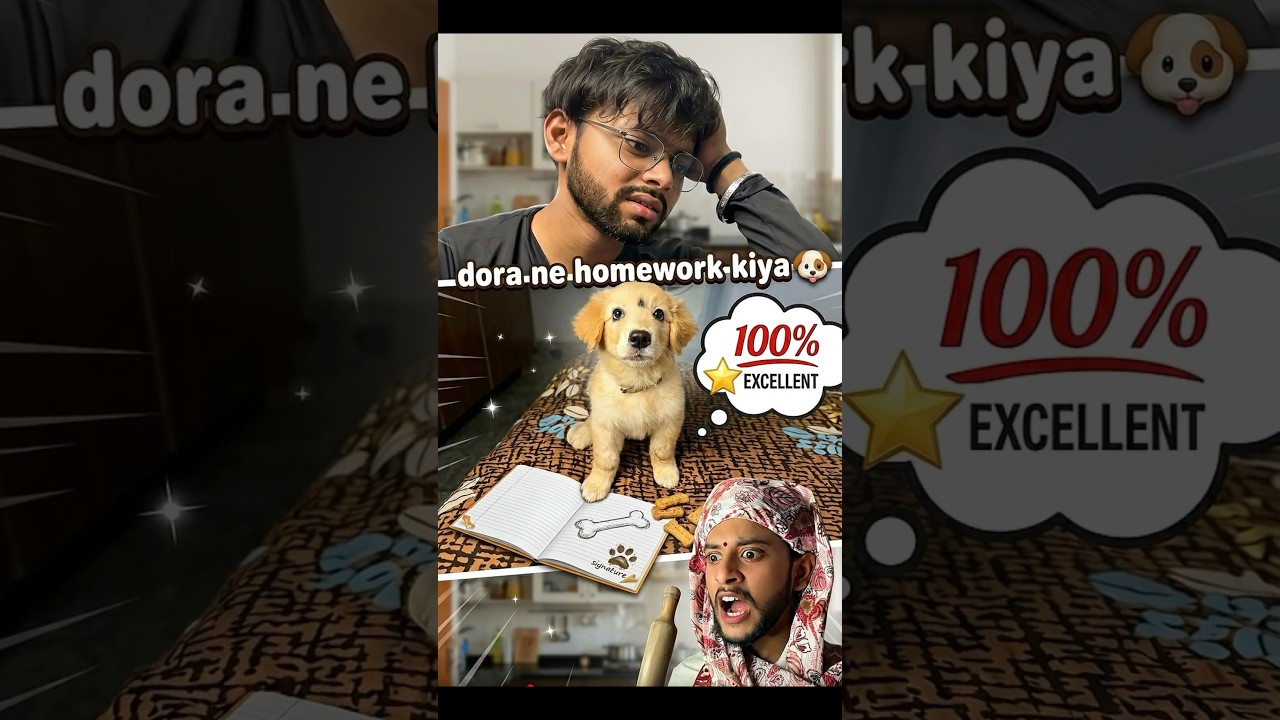 Dora or Homework 🐶😭 #ytshorts #shorts #comedyshorts #funnyvideo #indianfamily #family #comedyvideo