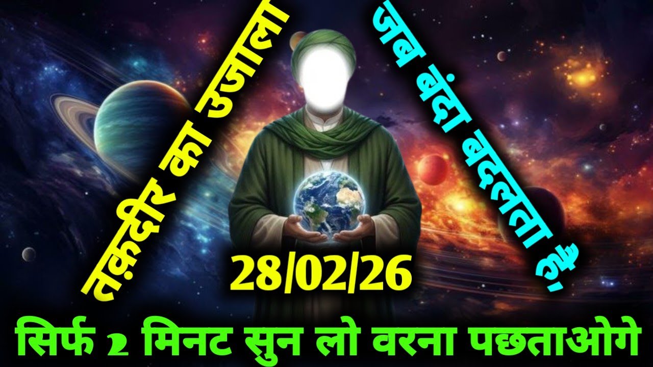✅ 28/02/2026  तक़दीर का उजाला — जब बंदा बदलता है, तो किस्मत भी बदलती है 🌅