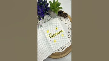 Tasneem in calligraphy #tasneem #namerequests #brushpencalligraphy #nameartvideo