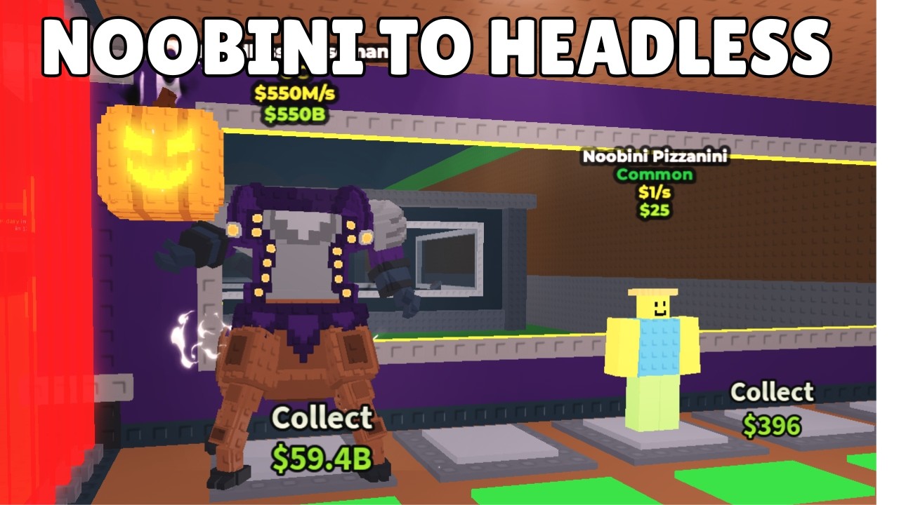 Noobiny Noobini to HEADLESS Day 1 - YouTube