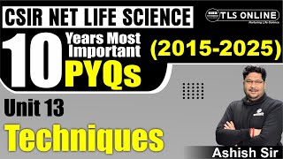 10 YEARS MOST IMPORTANT PYQ | 2015-2025 | Technique | CSIR NET LIFE SCIENCE