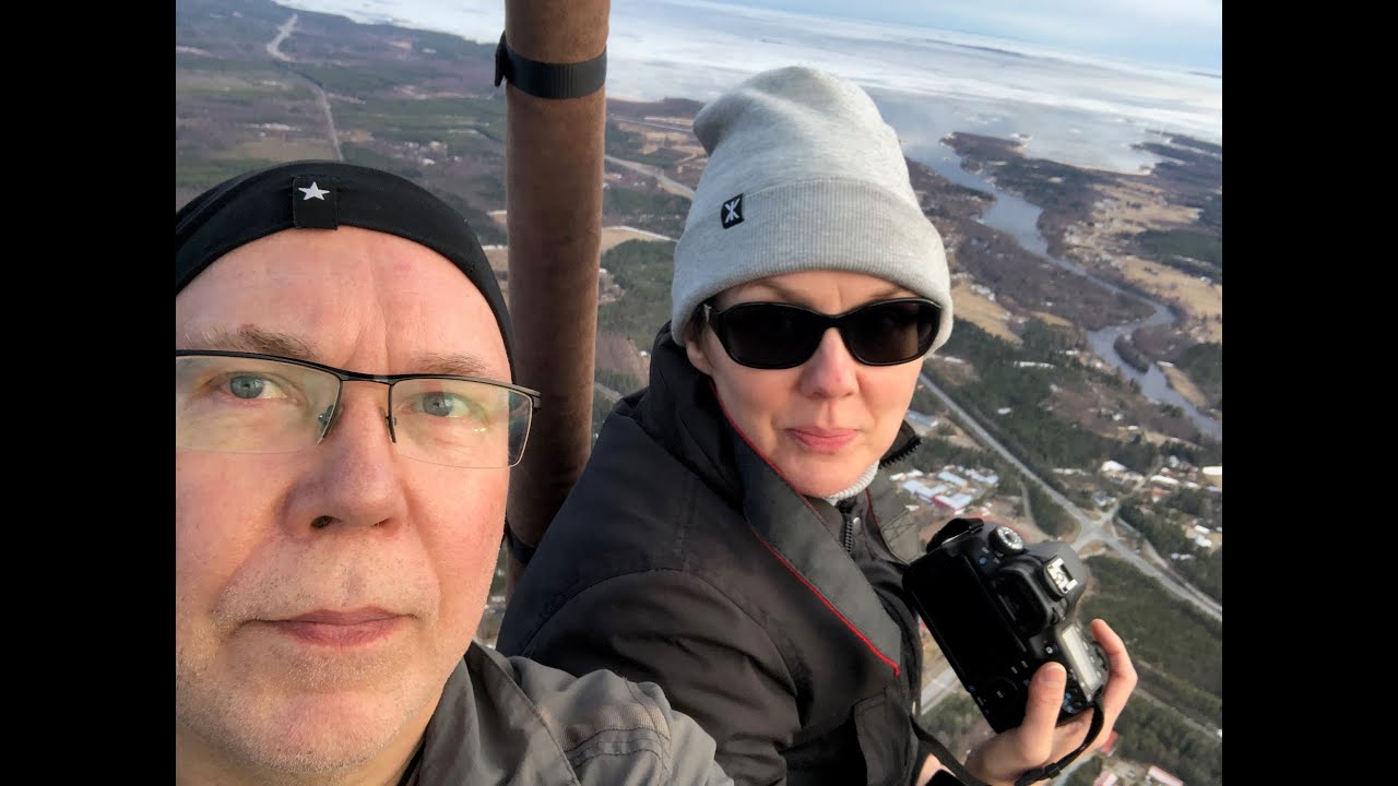 Kuumailmapallossa Kuivaniemen yllä 14.5.2022