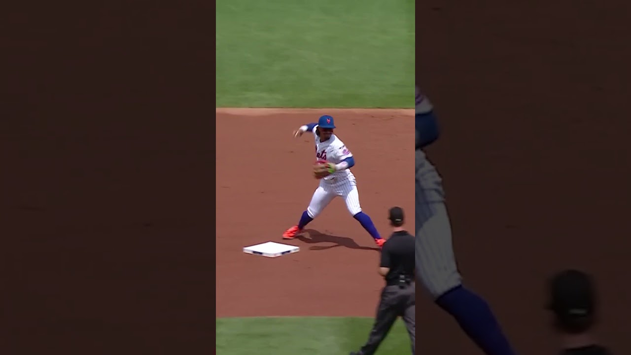 Brett Baty starts the clean double play 🙌 #mets #mlb #baseball #sports #highlights #braves