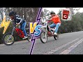 Electric Dirt-Bike VS Gas  PITBIKE Racing!! WARNING *CRASH Caught on Camera*